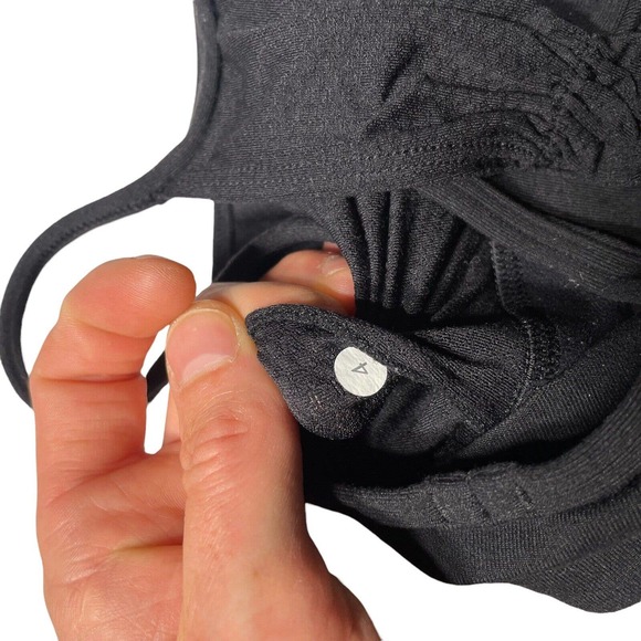 Lululemon No Limits Tank Top With Built In Bra Black Yoga‎ Mesh Airy Size 4 - Picture 3 of 5